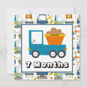 Invitation Nom personnalisé Marqueurs mensuels de jalons (Devant)