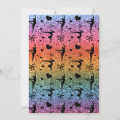 Invitation Nom personnalisé parties scintillant arc-en-ciel g (Dos)