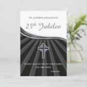 Invitation Nom personnalisé Prêtre Jubilé d'argent (Debout devant)