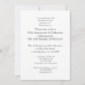 Invitation Nom personnalisé Prêtre Jubilé d'argent (Dos)
