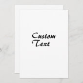Invitation Nom personnalisé Texte personnalisé (Devant / Derrière)