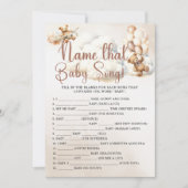 Invitation NOM QUE BÉBÉ CHANSON Baby shower Jeu mignon ours (Devant)