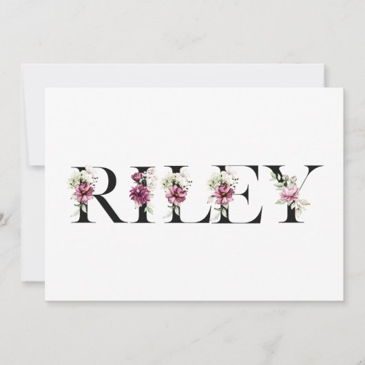 Invitation Nom Riley (Devant)