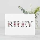 Invitation Nom Riley (Debout devant)