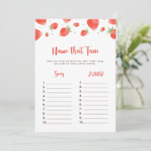 Invitation Nom That Tune Game, Berry Sweet Baby shower Jeu (Debout devant)