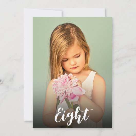 Invitation Nombre Anniversaire Garçons Filles Numéro Photo Ov (Devant)