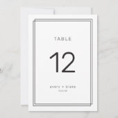 Invitation Nombre de tableaux minimalistes AVERA modernes (Dos)