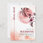 Invitation nombre et lune Qr code japonais mariage (Devant)