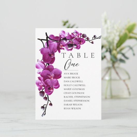 Invitation Nombre minimal de tableau floral Tableau de sièges (Debout devant)