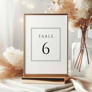 Invitation Nombre minimal de tables de Mariages noir et blanc