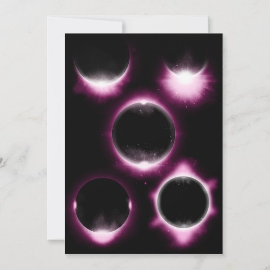 Invitation Nombre total d'éclipses solaires Affichage Invitat (Dos)