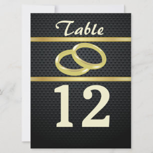 Invitation Nombres de la table des bandes d'or
