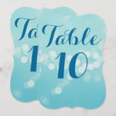 Invitation Nombres de table Aqua Modern 5 x 7 (Devant / Derrière)