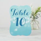 Invitation Nombres de table Aqua Modern 5 x 7 (Debout devant)