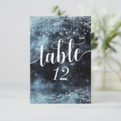 Invitation Nombres de table de mariage ciel aquarelle Star St (Debout devant)