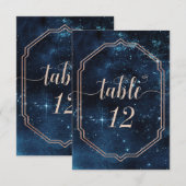 Invitation Nombres de table de mariage Galaxie Céleste du cie (Devant / Derrière)