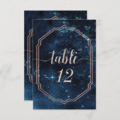 Invitation Nombres de table de mariage Galaxie Céleste Star S (Devant / Derrière)
