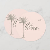 Invitation Nombres de table DIY PixDezines/palmier (Devant / Derrière)