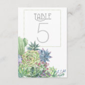 Invitation Nombres de table Succulents et Sparkle ID515 (Devant)
