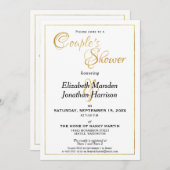 Invitation Nombreux Eaux Écriture Élégante Or Serviettes de d (Devant / Derrière)