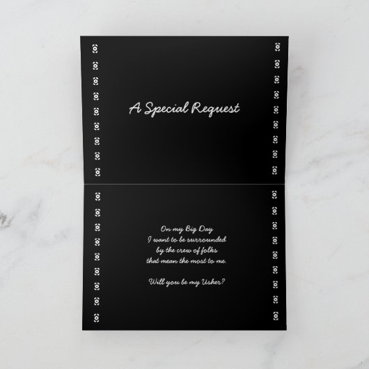 Invitation NOMMÉ FAIT SUR COMMANDE d'Usher avec (Intérieur)