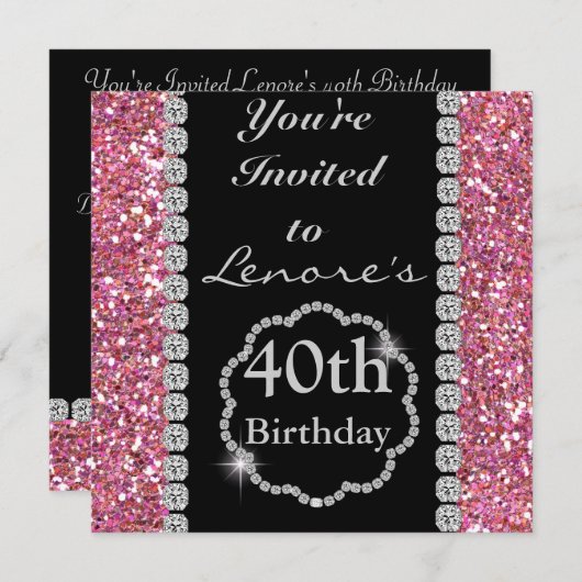 INVITATION NOMMÉE FAITE SUR COMMANDE (Devant / Derrière)