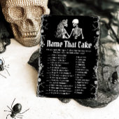 Invitation Nommez ce gâteau de mariage squelette d'Halloween
