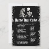 Invitation Nommez ce gâteau de mariage squelette d'Halloween (Devant)