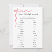 Invitation Nommez le jeu de Baby shower Baby Animals (Devant)