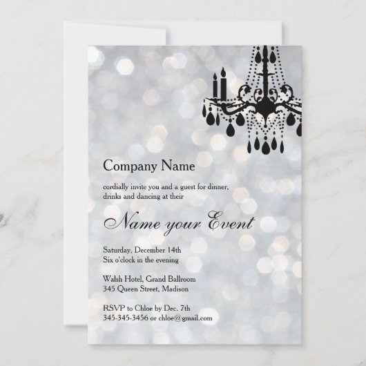 Invitation Nommez votre événement Silver Grand Ballroom (Devant)