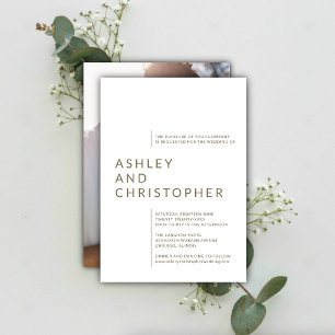 Invitation Noms Brown minimalistes isolés Mariage photo