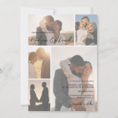 Invitation Noms de code Qr de script minimal 6-Photo Mariage  (Devant)