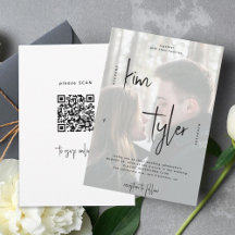Noms de script QR CODE moderne photo mariage