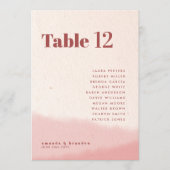 Invitation Noms des invités Mariages Blush & Bold 5x7 Numéro (Devant)