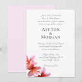 Invitation Noms des parents Frangipani rose Mariage (Devant / Derrière)
