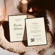 Noms Élégants Ivory et Black Old Money Mariage