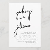 Invitation NOMS élégants | Mariage moderne noir et blanc (Devant)