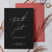 Invitation NOMS ÉLÉGANTS | Photo QR Code Enregistrer NOTRE Da