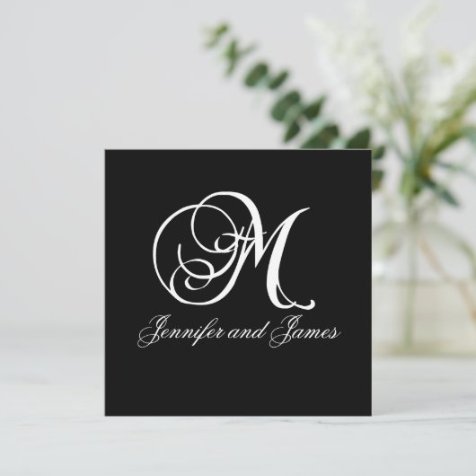 Invitation Noms faits sur commande du monogramme M de (Debout devant)