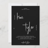 Invitation Noms minimalistes modernes écriture mariage (Devant)