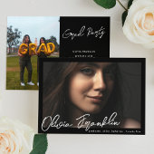 Invitation Noms modernes Editable Multi Photo Graduation Part