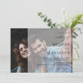 Invitation Noms Photo moderne 8H Mariage (Debout devant)