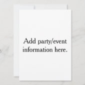 Invitation Non tout le whiskey est BOURBON ! (Dos)