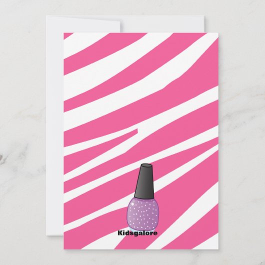 Invitation Nongles, ongles, ongles, manucure des ongles Spa f (Dos)