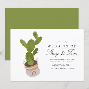 Invitation Nopal Dessiné à la Main Mariage 