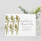 Invitation Nopal peint à la main Mariage de verdure (Debout devant)