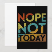 INVITATION NOPE PAS AUJOURD'HUI (Devant / Derrière)