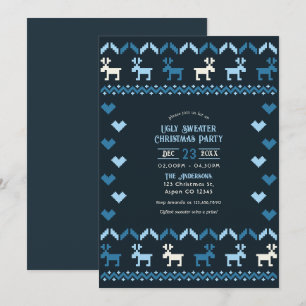 Invitation Nordic Night Sky laide fête de Noël
