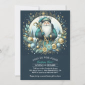 Invitation Nordic Père Noël Ho Ho Ho Snowy Christmas Cheer Pa (Devant)