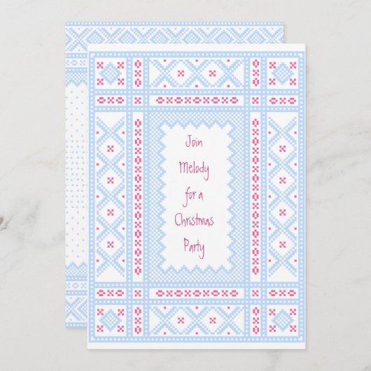 Invitation Nordique Joyeux Noël (Devant / Derrière)